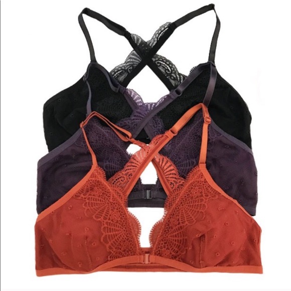Other - Sexy Lace Criss-Cross Bralette Eggplant